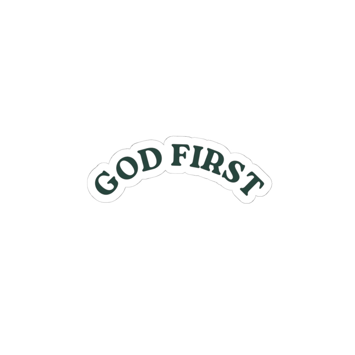 God First Kiss-Cut Stickers | Inspirational Decals for Laptops, Water Bottles, Journals, Christian Gifts, Faith-Based Art
