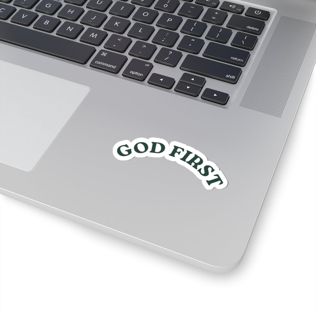 God First Kiss-Cut Stickers | Inspirational Decals for Laptops, Water Bottles, Journals, Christian Gifts, Faith-Based Art