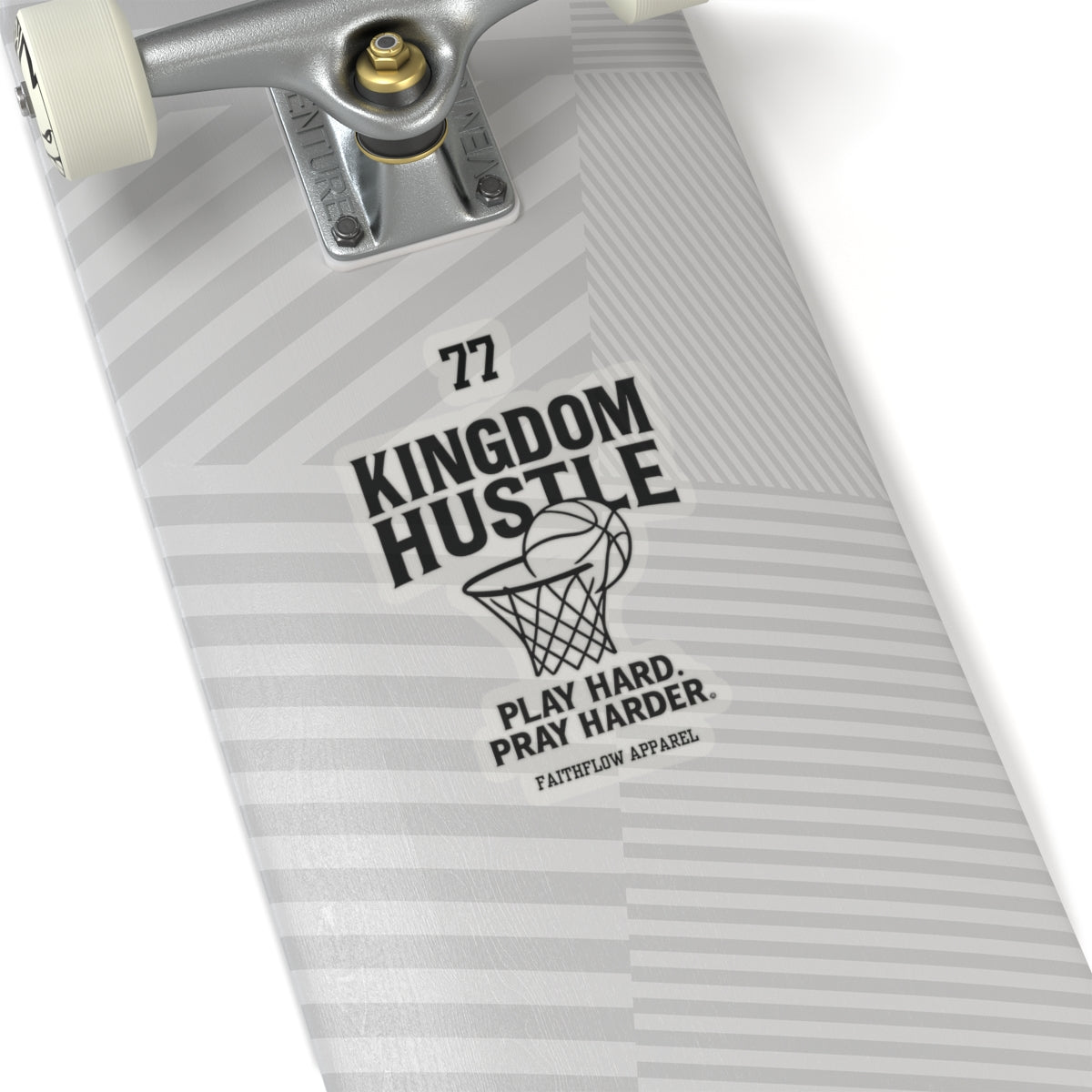 Kingdom Hustle Kiss-Cut Stickers | Play Hard, Pray Harder | Sports Decor, Basketball Stickers, Gift for Athletes, Motivational Quotes