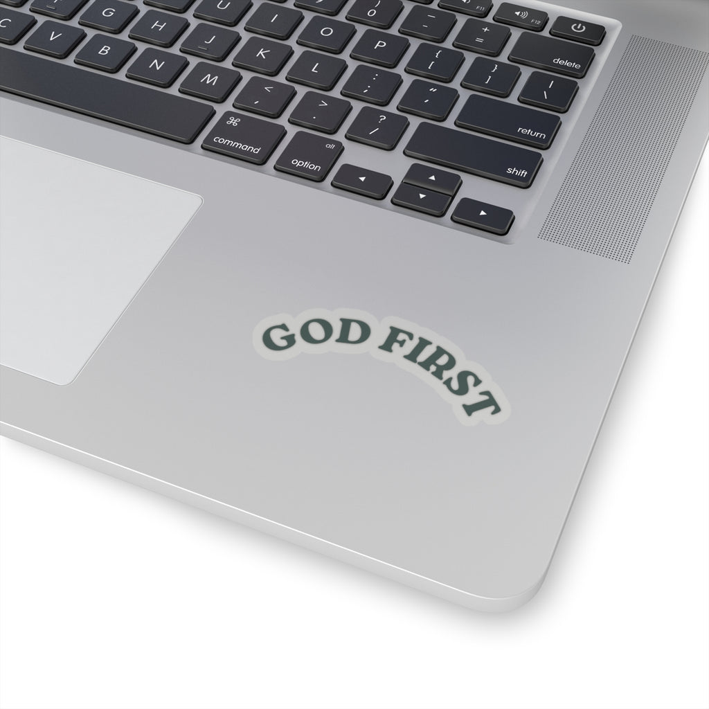 God First Kiss-Cut Stickers | Inspirational Decals for Laptops, Water Bottles, Journals, Christian Gifts, Faith-Based Art