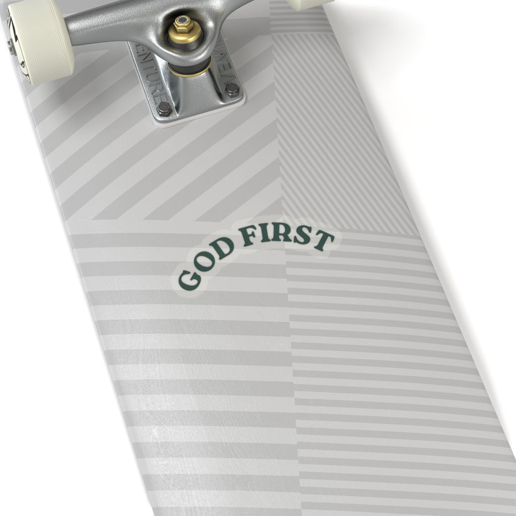 God First Kiss-Cut Stickers | Inspirational Decals for Laptops, Water Bottles, Journals, Christian Gifts, Faith-Based Art