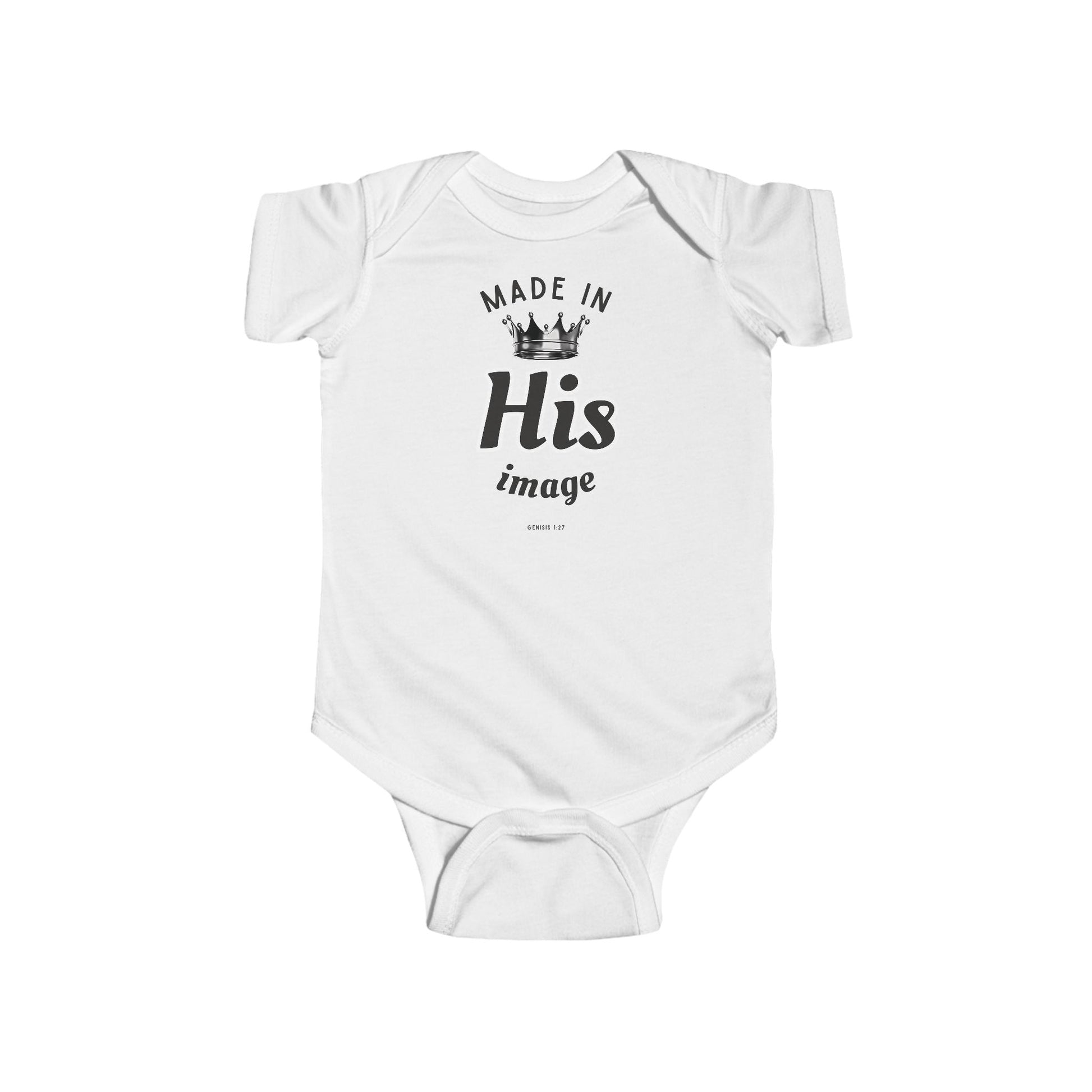 Made in His Image Infant Bodysuit, Baby Shower Gift, Newborn Outfit, Christian Apparel, Toddler Clothing