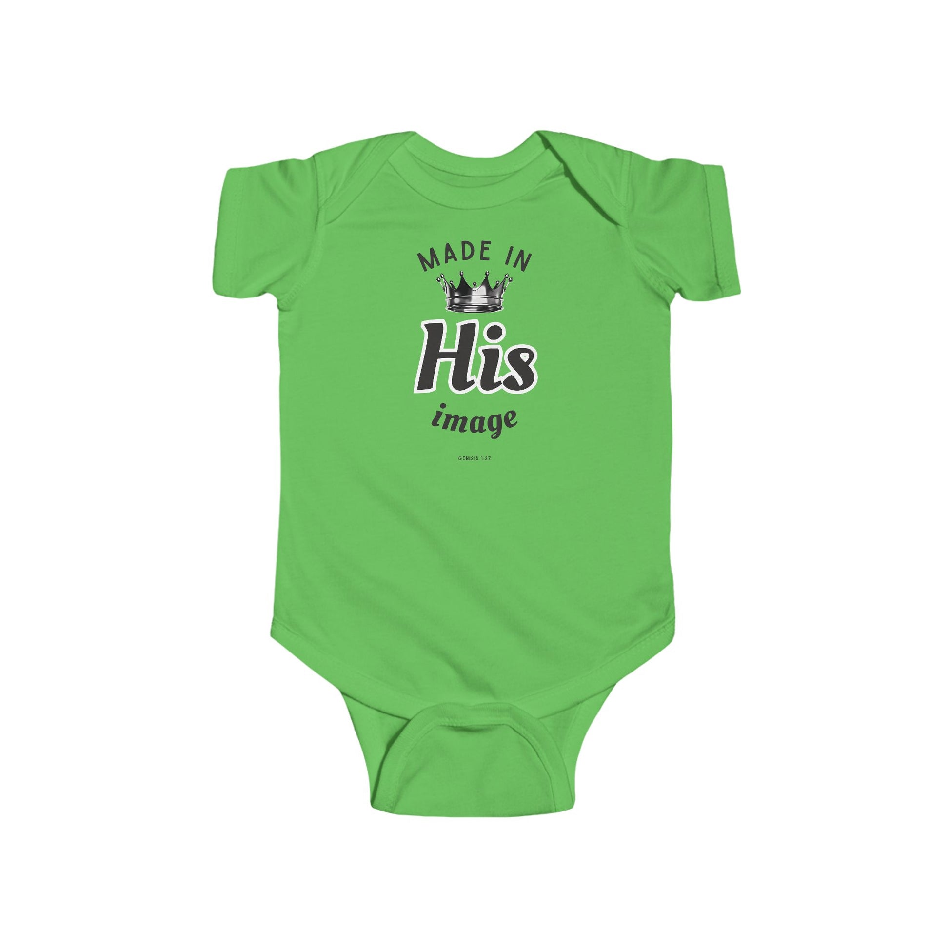 Made in His Image Infant Bodysuit, Baby Shower Gift, Newborn Outfit, Christian Apparel, Toddler Clothing