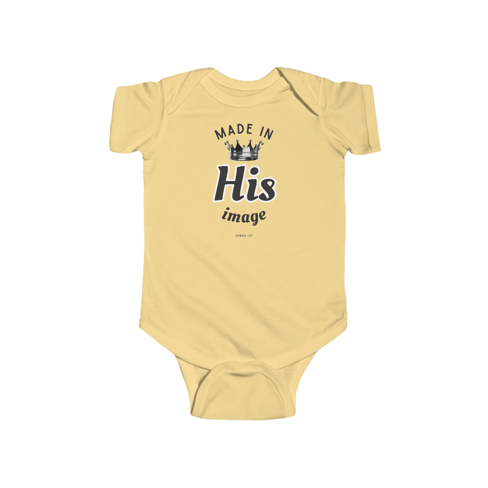 Made in His Image Infant Bodysuit, Baby Shower Gift, Newborn Outfit, Christian Apparel, Toddler Clothing
