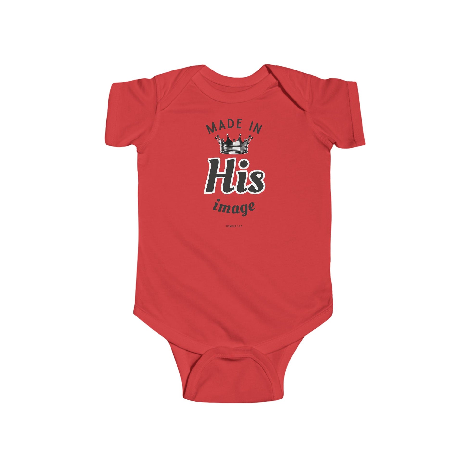 Made in His Image Infant Bodysuit, Baby Shower Gift, Newborn Outfit, Christian Apparel, Toddler Clothing