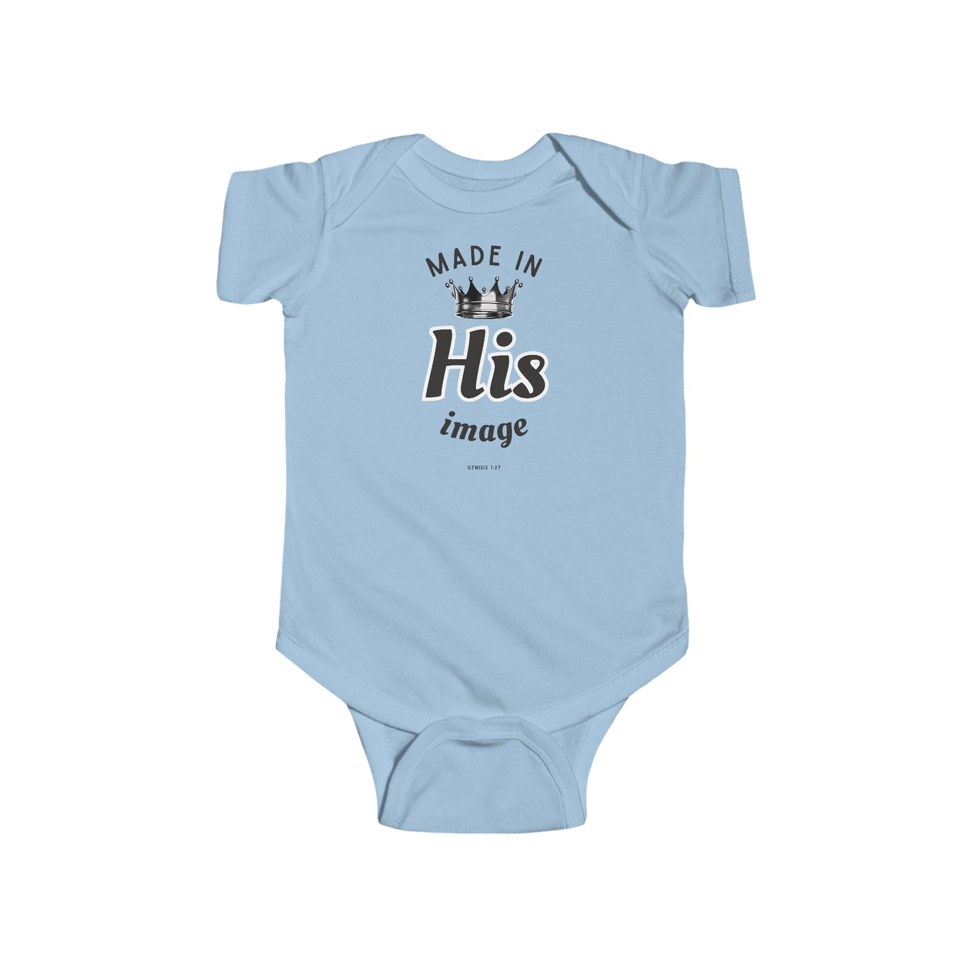 Made in His Image Infant Bodysuit, Baby Shower Gift, Newborn Outfit, Christian Apparel, Toddler Clothing
