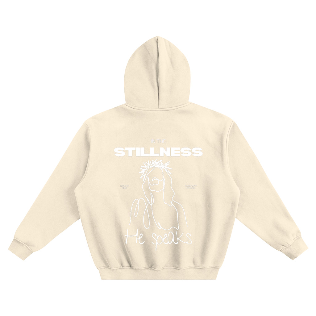 In the Stillness | FaithFlow Apparel | Fleeced Boxy Hoodie