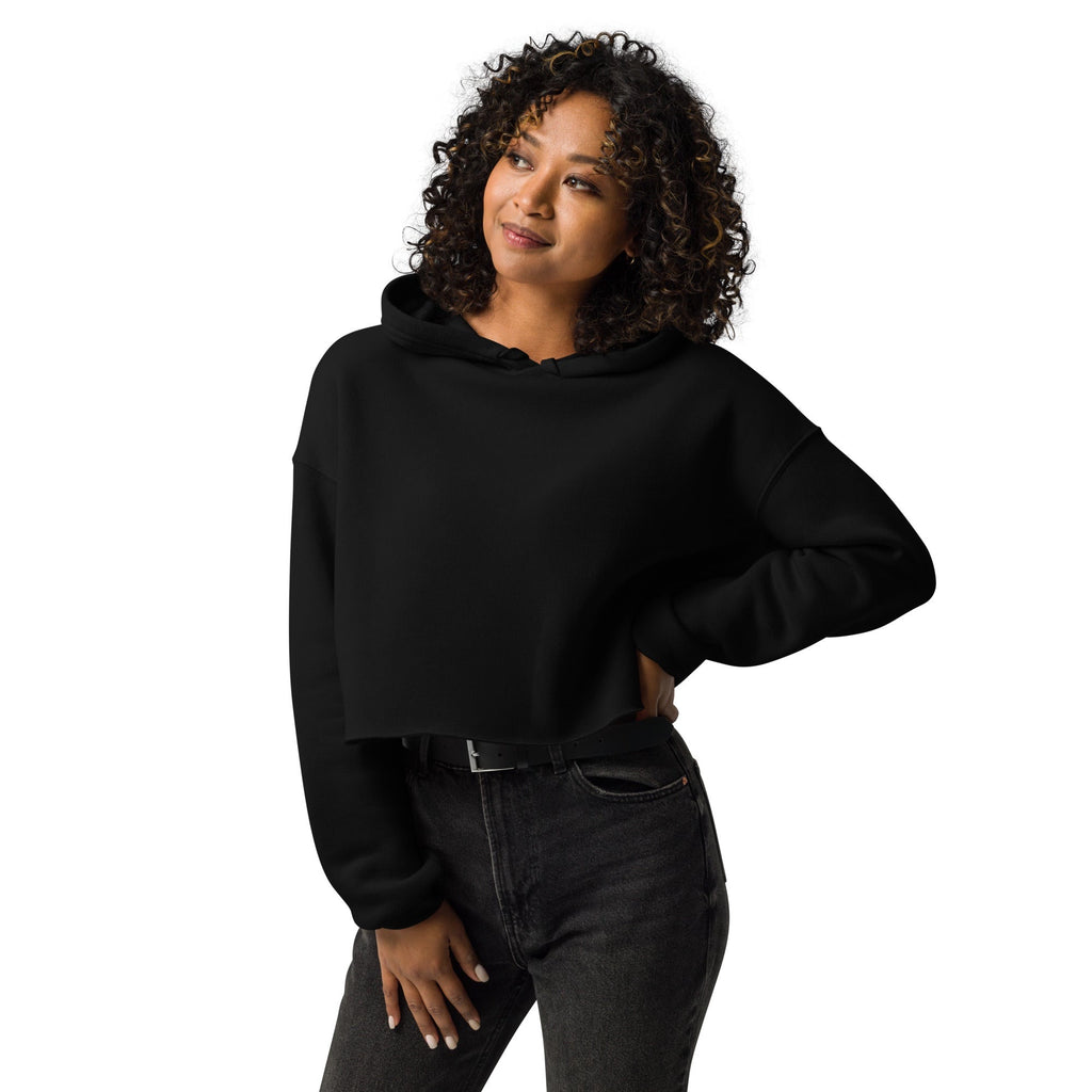 God is within her | FaithFlow Apparel | Women's Cropped Hoodie | Bella + Canvas 7502