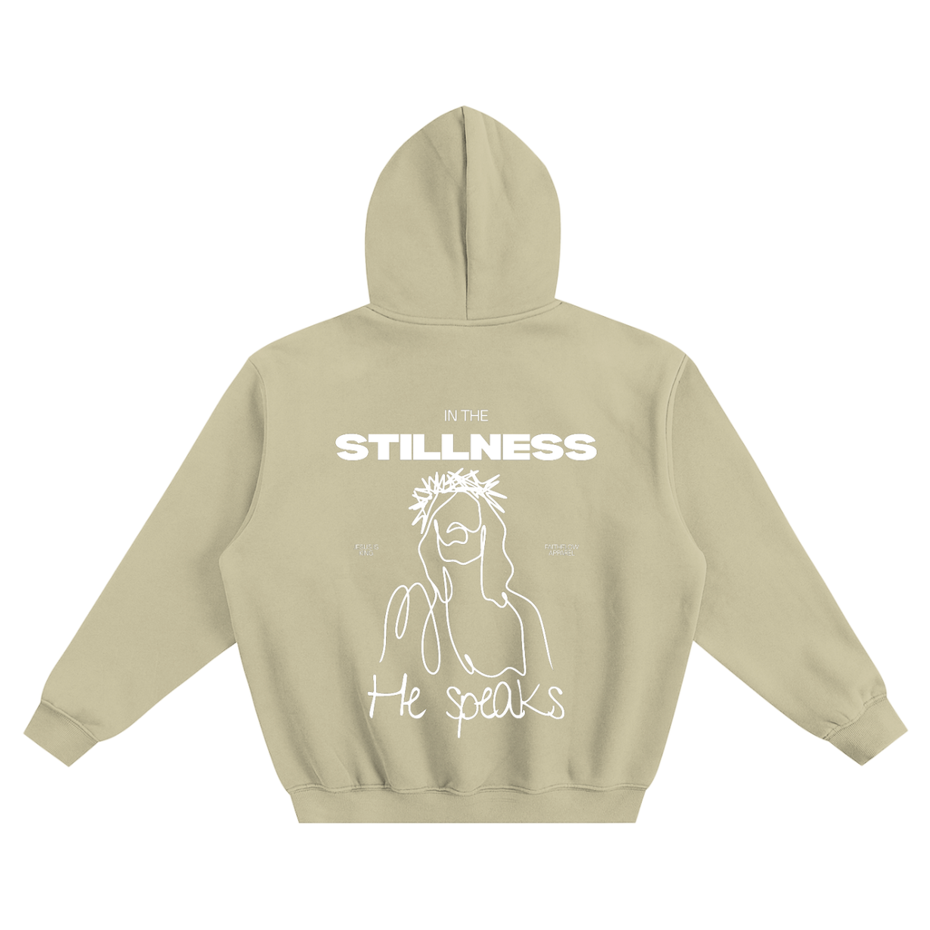 In the Stillness | FaithFlow Apparel | Fleeced Boxy Hoodie