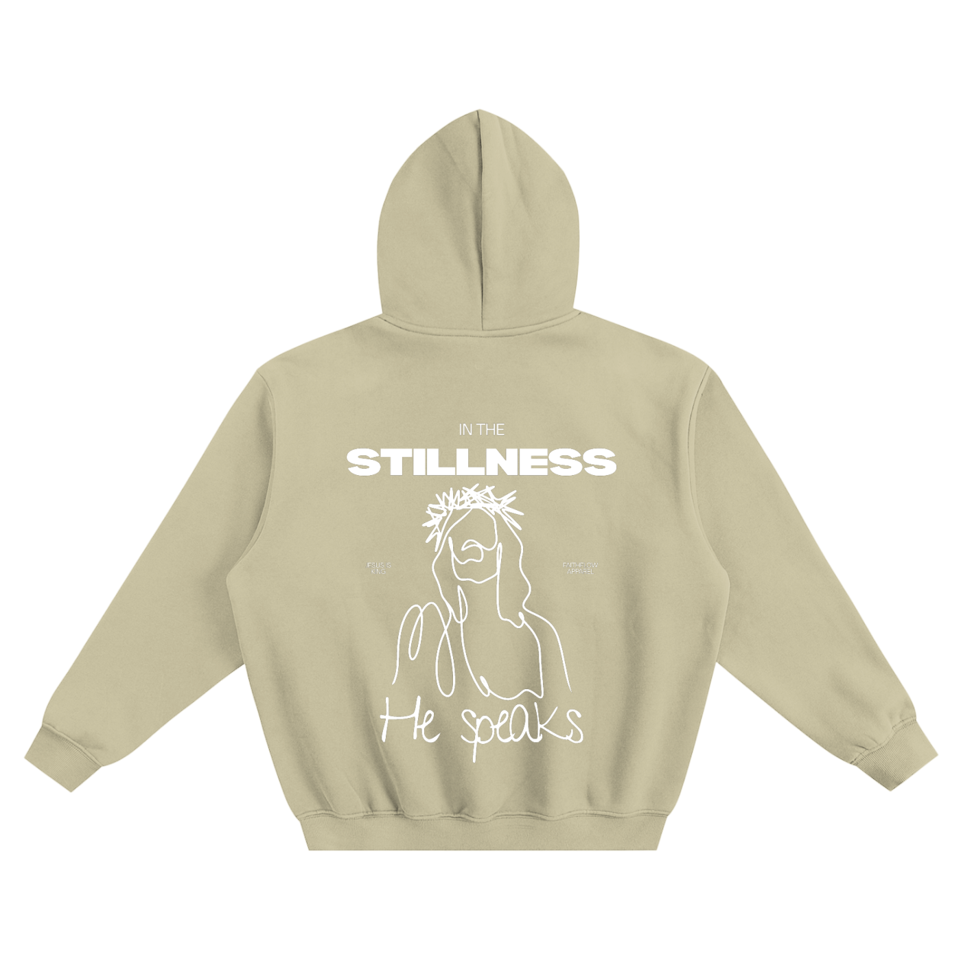 In the Stillness | FaithFlow Apparel | Fleeced Boxy Hoodie