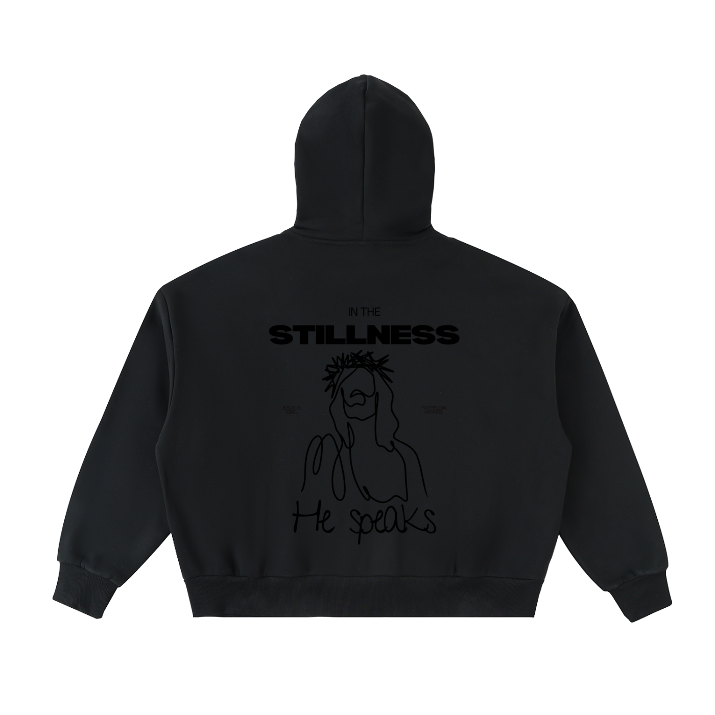 Fleeced Full-Zip Boxy Hoodie